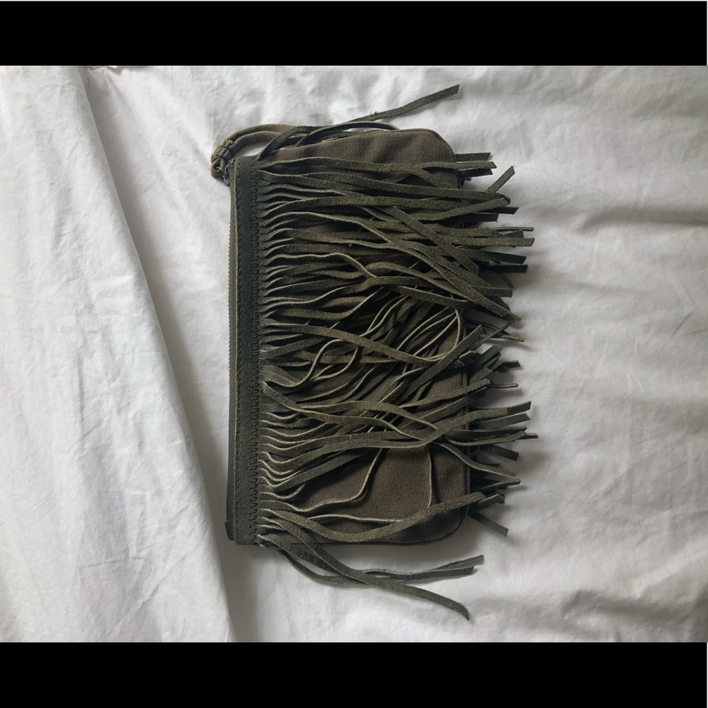 American Eagle Fringe Wristlet